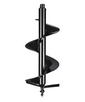 12 Inch Earth Auger Drill Bit For Planting With Extra Long 31.5 Inch Depth, black finish, spiral design, suitable for post hole digger powerheads.