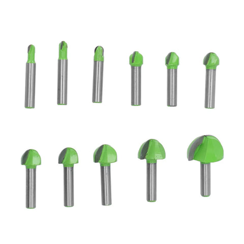 Jiawu Premium Round Nose Router Bit Kit Bricks featuring 11 cemented carbide bits for heavy duty woodworking projects.