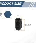 M3 X 5mm Hex Socket Ball Plunger showing 1.5mm thread pitch, designed for precise mounting in pneumatic projects.