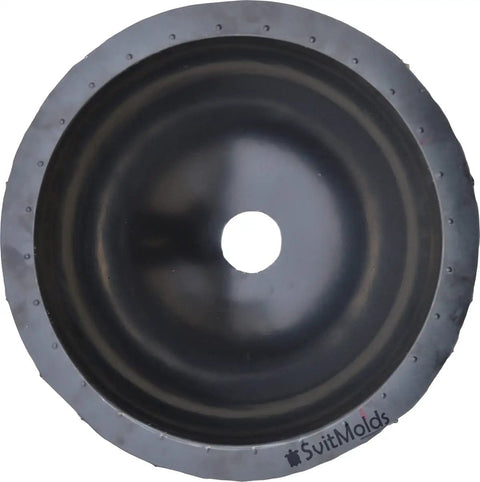 DIY Concrete Ball Sphere Molds Set, Two Piece ABS Plastic Sphere Molds For 11.8 Inch Cement Orbs, top view of mold section