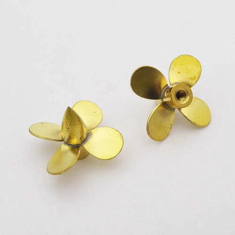 4 Blades Copper Propeller 24mm Diameter M3 Thread Right Hand And Left Hand For RC Boats Scale Marine Models Tug Boats