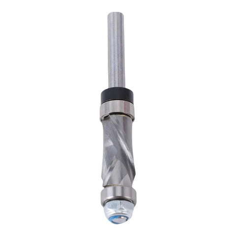 Premium Tungsten Steel Flush Trim Router Bit with Hardened Carbide Cutter for Durable Woodworking and Smooth Trim Jobs, 1/4 inch shank.