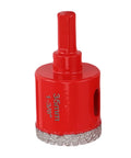 Red 1-3/8 inch hole saw from Heavy Duty Dry And Wet Hole Saw Kit For Ceramic Glass Tile Marble Granite 12 Piece Pro-Grade Brazed Saws
