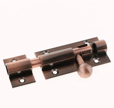 WUUWCHODC Sliding Barrel Bolt Door Lock Gate Latch Heavy Duty Security, bronze finish, compact design for easy installation.