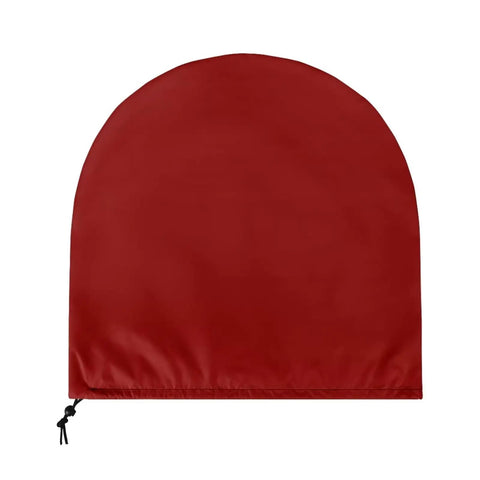Heavy Duty Claret Red Fan Cover Built Like A Tank For 24 Inch Round Pedestal Floor And Wall Mount Industrial Fans With Hella Sturdy Oxford Fabric Keeps Dust And Moisture Out No Sweat Ever - top view, waterproof Oxford fabric.