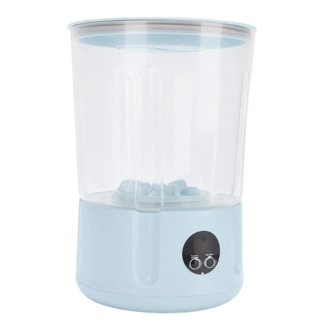 Rechargeable Cordless Mini Portable Washer With Turbo Water Tech, compact blue unit for cleaning delicates and towels.