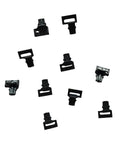 Premium Plate Mount Costar Stabilizer Kit Featuring Balanced Raised Wire Shafts For Sixty And Eighty Seven Mechanical Keyboards showing black stabilizer clips.