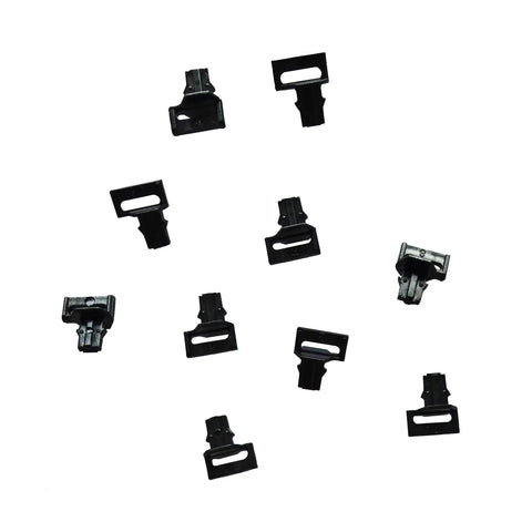 Premium Plate Mount Costar Stabilizer Kit Featuring Balanced Raised Wire Shafts For Sixty And Eighty Seven Mechanical Keyboards showing black stabilizer clips.