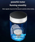 Mini Portable Washer With Bionic Hand Wash Motion, Built In Stainless Steel Leak Resistant Tub, showing powerful motor and blue water.