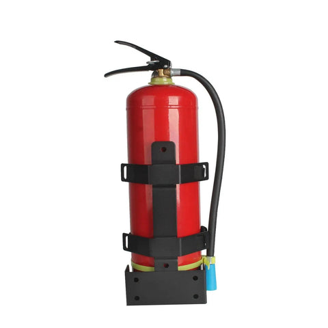 Heavy Duty Steel Fire Extinguisher Mounting Bracket fits 10lb Dry Chemical or 5lb CO2 extinguishers for home, school, vehicle, black