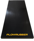 Heavy Duty Poly Snow Plow Cutting Edge 3/4 Inch Thick, 3 Inch Wide, 60 Inch Long, black surface with 'PLOWRUBBER' text