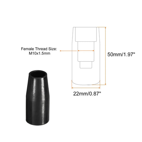 Pro Grade Machinist Favorite 4 Pack Phenolic Revolving Handle Grips For Lathe And Milling Machines M10x1.5 Female Thread 50mm Length 22mm OD