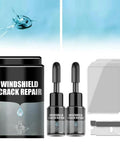 Windshield Crack Repair Kit And Fluid For Chips, All Weather Glass Repair Fluid For Cars, Fast And Easy DIY Windshield Tool Set, 2 Pack