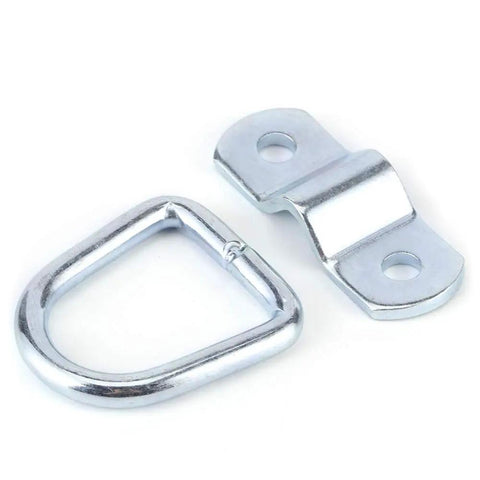 Rock Solid Forged Iron D Rings Eight Piece Heavy Duty Tie Downs rig ready trailer anchors and mounts for secure hauling.