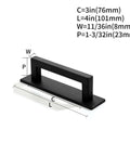 Rock Solid Matte Black Cabinet Pulls With Backplate And Base Plate 3 Inch Center heavy duty drawer handle with measurements