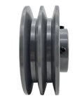 Heavy Duty Built Tough Two Groove Pulley For V Belt Drive Cast Iron Motor Pulley With One And A Quarter Inch Bore And Four Point Seven Five Inch