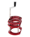 Heavy Duty Aluminum Alloy Router Base With Four Jaw Quick Clamping For Router Table Lifting System Premium Stainless Steel Precision Woodworking Workhorse showing red aluminum base with a lever.