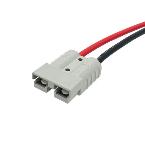 Rock Solid Heavy Duty Quick Connect Charging Cord For Electric Forklift Battery Industrial Grade Plug Interface Dual Pack with connectors.