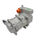 Heavy Duty 12V 24V Electric Truck DC Air Conditioner Compressor Pumping Frigid Cool Air For BYD EV SUV And Rig Builds, silver metal design.