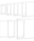 Top Shelf Set Of Eight Square Router Templates For Woodworking Projects Tough Clear Acrylic Tracing Jigs From Two Point Nine To Eight Inches set of 8 square acrylic jigs for woodworking.