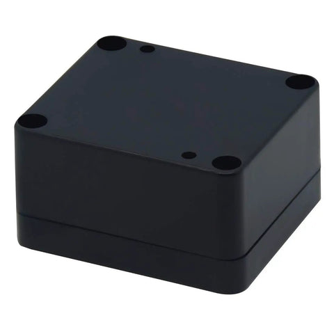 Solid Build Ip65 Waterproof Abs Plastic Electronic Project Box With Drain Plugs Outdoor Electrical Enclosure Battery Housing Cabinet in black.