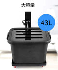 Top Shelf Oscillating Floor Fan Featuring Heavy Duty Motor And Three Speed Airflow Modes To Deliver Smooth Wide Angle Circulation For Instant Room Chilling In Commercial Spaces Or Greenhouses While You Stay Cool No Sweat Ever Again in black, 43L capacity with hoses.