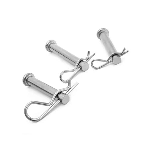 Three R clips from 200 Piece Cotter Pin Hairpin R Clips Set In 304 Stainless Steel Assorted 13 Sizes For Hitch Pin Locks Trucks And Engine Repair.