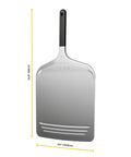 Pizza peel, Ooni 12-inch aluminum with black handle; compact, lightweight oven accessory.