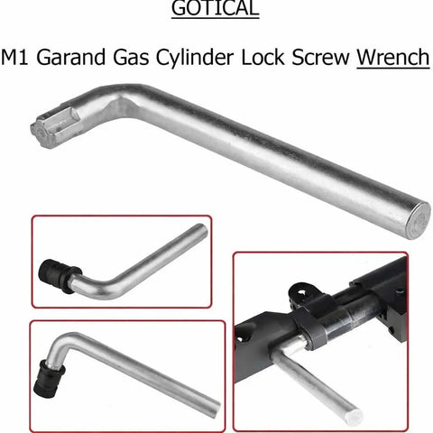 Badass Heavy Duty M1 Garand Gas Cylinder Lock Screw Wrench shown from multiple angles for gunsmithing tool use.