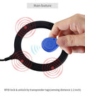 Hand holding RFID transponder tag near sensor for RFID Push Start Button Kit With Keyless Go Upgrade For 12V Cars No Key Start Transponder Arm Disarm