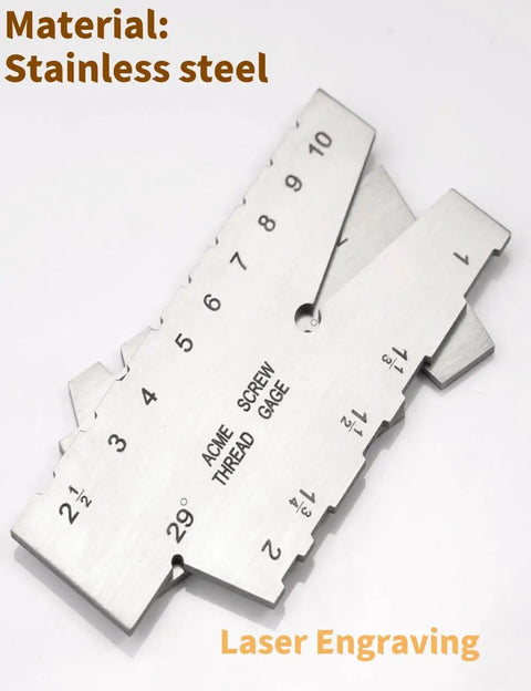 29 Degree Acme Screw Thread Gauge Stainless Steel Angle Gauge For Thread Cutting And Precision Machining, Durable Stainless Construction, Essential Grinding And Inspection Tool For Pros And Hobbyists