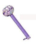 Wormwood Massage Hammer For Deep Tissue Tapping And Chill Relaxation Handmade Natural Herb Tool with violet cotton linen wrap