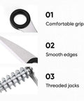 GYHZ 2-in-1 vegetable spiral and crinkle cutter set, stainless steel blade, ergonomic grip (2 pcs)