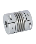 Premium Aluminum Bellows Flexible Shaft Coupler, CPB-30x43mm, designed for high torque transmission in industrial applications.