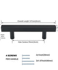 Black Cabinet Pulls 3 Inch Drawer Pulls 5 Pack Bar Pulls For Cabinets Kitchen Hardware Handles With Mounting Screws Included