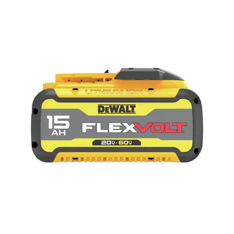 Beefy 15.0Ah FlexVolt Battery For 20V 60V 120V Tools, shown with 3 LED Fuel Gauge, Cold Weather Ready To 0 Degrees