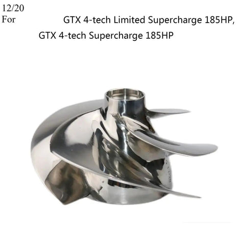 Premium Four Blade Steel Motorboat Propeller Designed For Big And Small Shaft Rigs On 130 155 170 Engines, showing polished steel design.