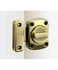 Universal Zinc Alloy Door Latch For Sliding Gates And Heavy Duty Entry Locks Rock Solid Knockout Security Bolt mounted on door.