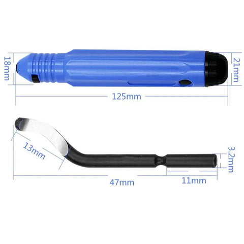 Blue Stainless Steel Deburring Tool Kit Pro Grade Edge Burr Removal For Copper Pipes Iron Brass PVC 3D Printing Plastics