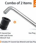 Badass Heavy Duty M1 Garand Gas Cylinder Lock Screw Wrench For Yanking Gas Plug Stainless Steel Tool and gas plug combo.