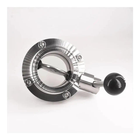 63mm Pipe OD 2.5 Inch Tri Clamp Sanitary Butterfly Flow Control Valve SUS 304 Stainless For Home Beer Brewing Easy To Install Tight Seal