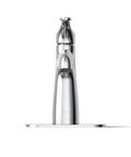 Simplice One Hole Single Handle Bathroom Sink Faucet With Clicker Drain Five And One Eighth Inch Spout Reach 1.2 GPM Polished Chrome Leak Free