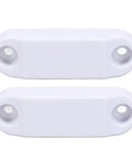 Close-up of Magnetic Door Catch for RVs and Trailers, Strong Magnetic Closure Latch in white plastic, 2 Set Pack.