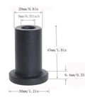 Heavy Duty Solid Cast Iron Sliding Track Spacer for Flat Door Hardware, measurements shown, 1-7/9 Inch Spacer Length 45mm