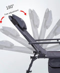 2 Pack Adjustable Folding Furniture Hinges For Outdoor Chairs And Sofas, Go-To 5-Position Ratchet Joint, shown in recline positions.