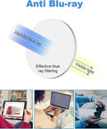 Illustration showing Anti Blu-ray filter effectiveness against harmful blue rays and visible light for screen use.