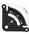 Dimensions of sector plate from the Steering Sector Gear Kit with Pinion Gear and Bushing Direct Replacement for Lawn Tractors.