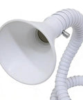 Pro Grade Welding Fume Extraction Arm Paired With 75Mm Flexible Exhaust Hose And White Round Hood for clear smoke extraction.