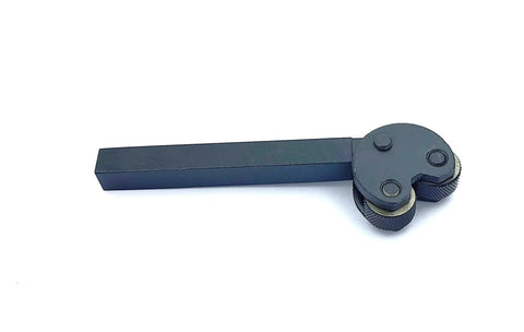 Half Inch Shank Knurling Tool For Lathe Machines With Self Adjust Pivot Head, Hardened Alloy Steel Knurls For Diamond Pattern, Dual Or Single Wheel Sets, Scissor Clamp Type, CNC And Manual Use, Ideal For Machinists, Hobbyists And Model Makers