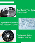 4 Pack Desk Cable Grommets 63mm Petal Buckle Nylon Snap Bushing, nylon plastic material, dual-buckle, petal-shaped design